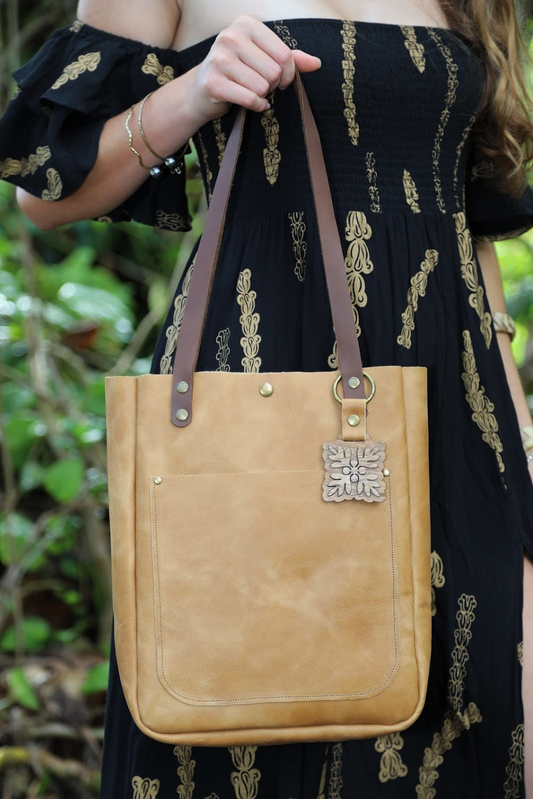 Wild Orchid Vertical Tote